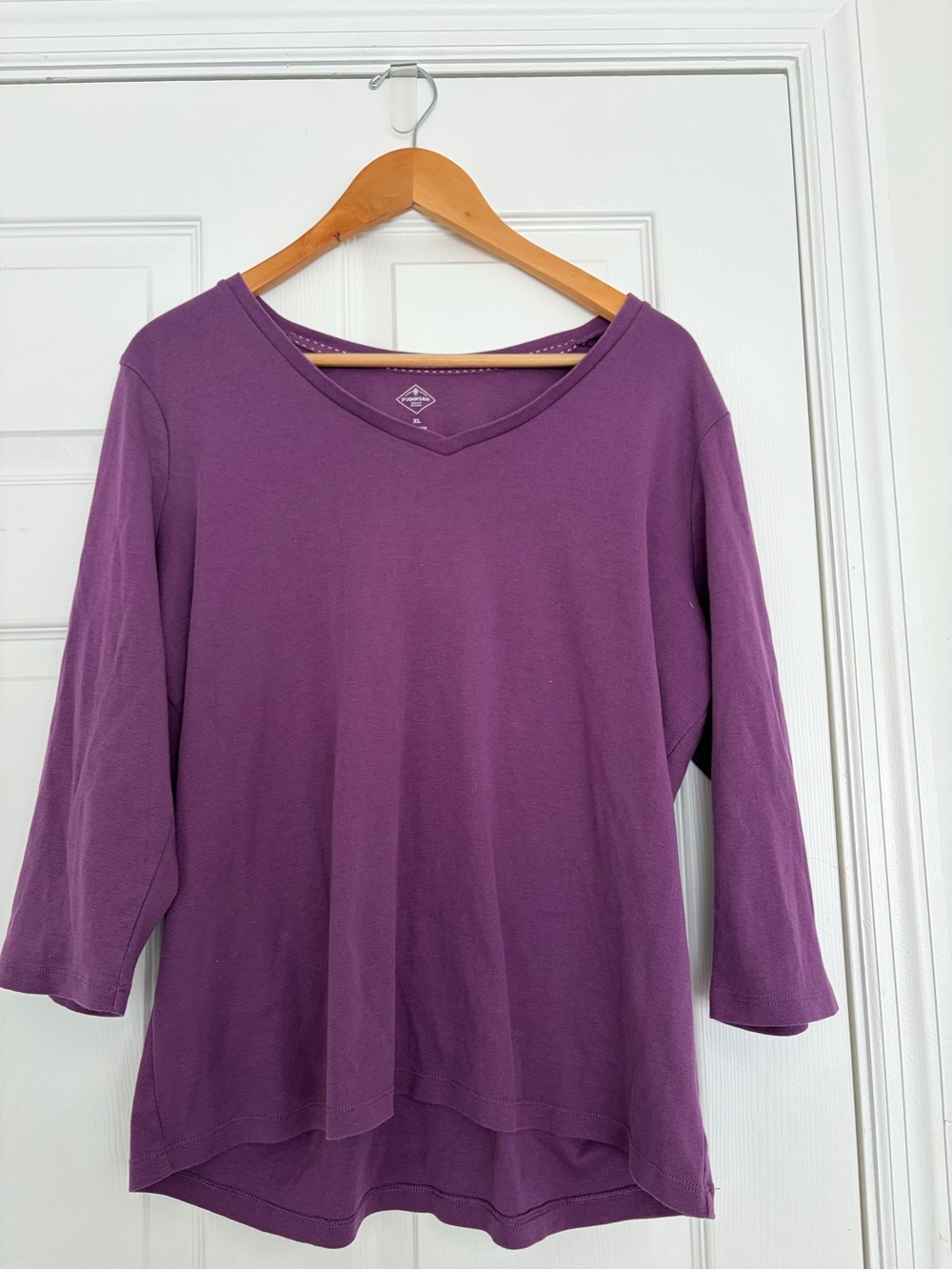 Women's Purple V-Neck -100% cotton